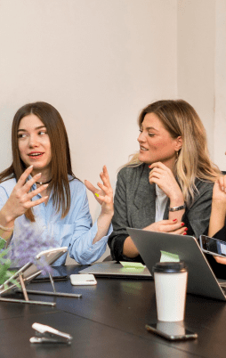 People in office talking